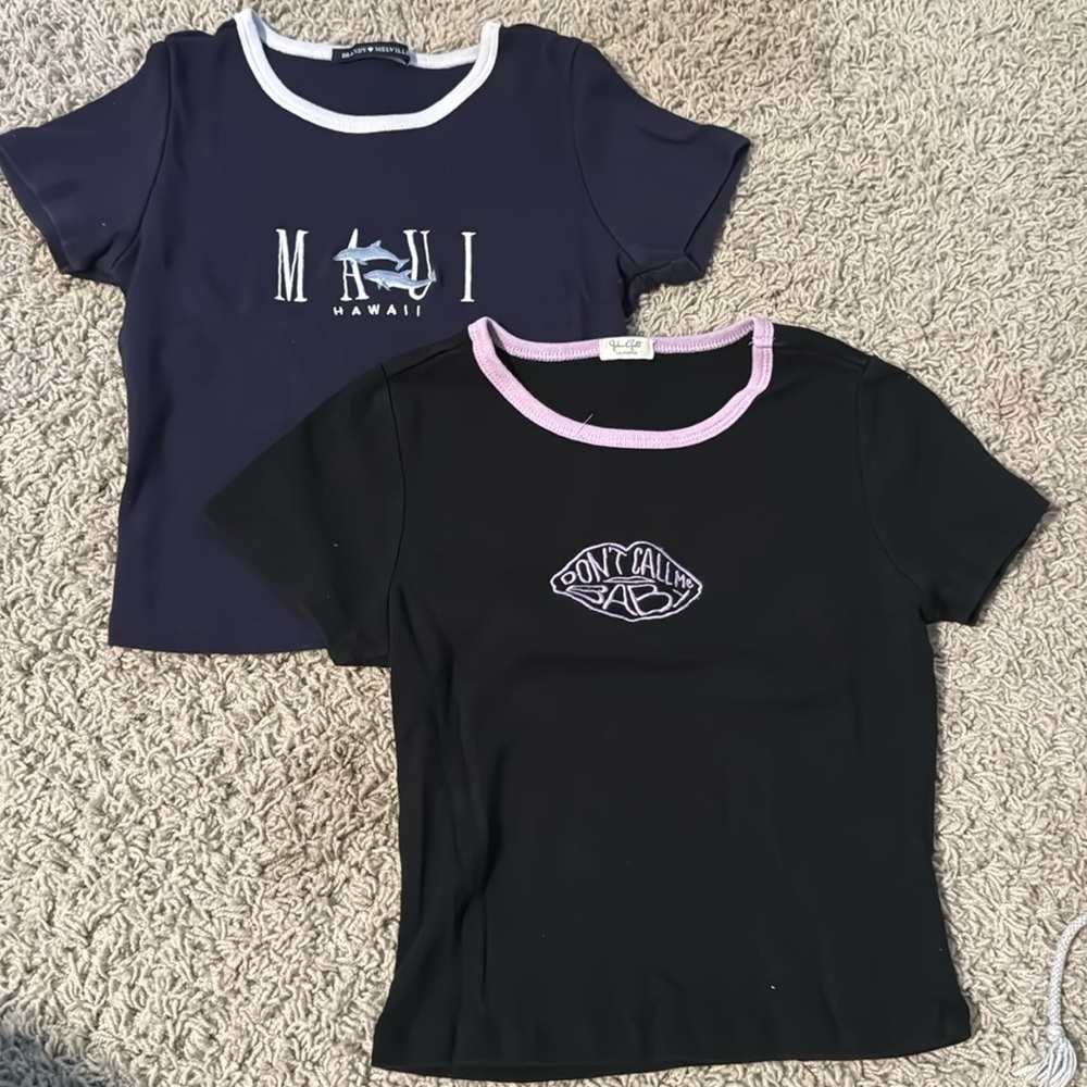 Maui Brandy Melville top and Don’t call me baby top